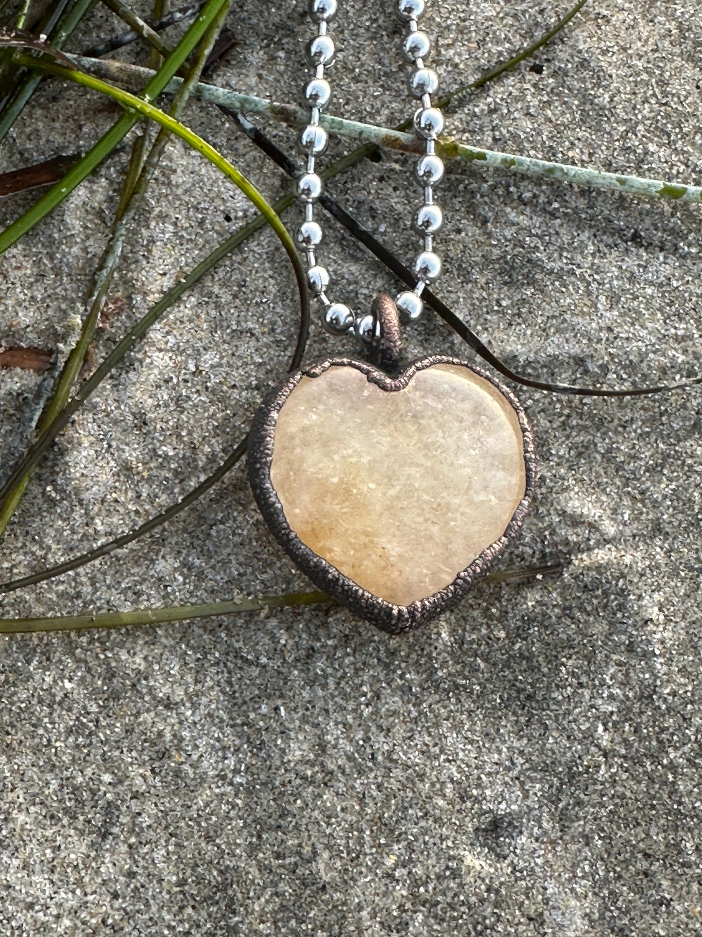 D. Heart Necklace | Yellow Aventurine |